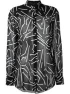 Alexander Wang Geometric Print Shirt, Women's, Size: 4, Black, Silk