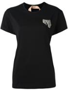 No21 Embellished T-shirt, Women's, Size: 38, Black, Cotton