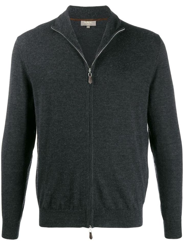 N.peal The Hyde Fine-knit Cardigan - Grey