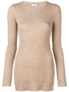 Toteme Viella Ribbed Knit Sweater - Brown
