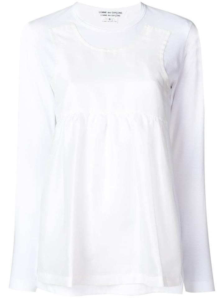 Comme Des Garçons Comme Des Garçons Longsleeved Hybrid T-shirt - White