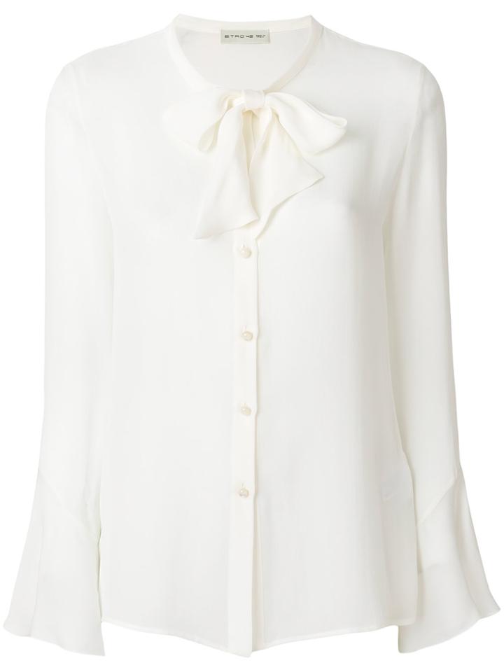 Etro Tie Neck Shirt - White