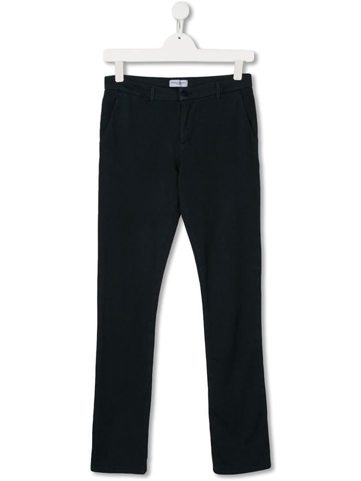 Paolo Pecora Kids Teen Mid-rise Slim-fit Chinos - Blue