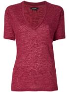 Isabel Marant V-neck T-shirt - Red