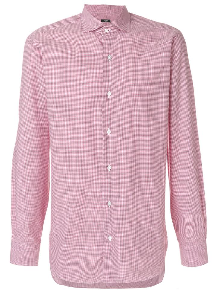 Barba Tonal Plaid Shirt - Red