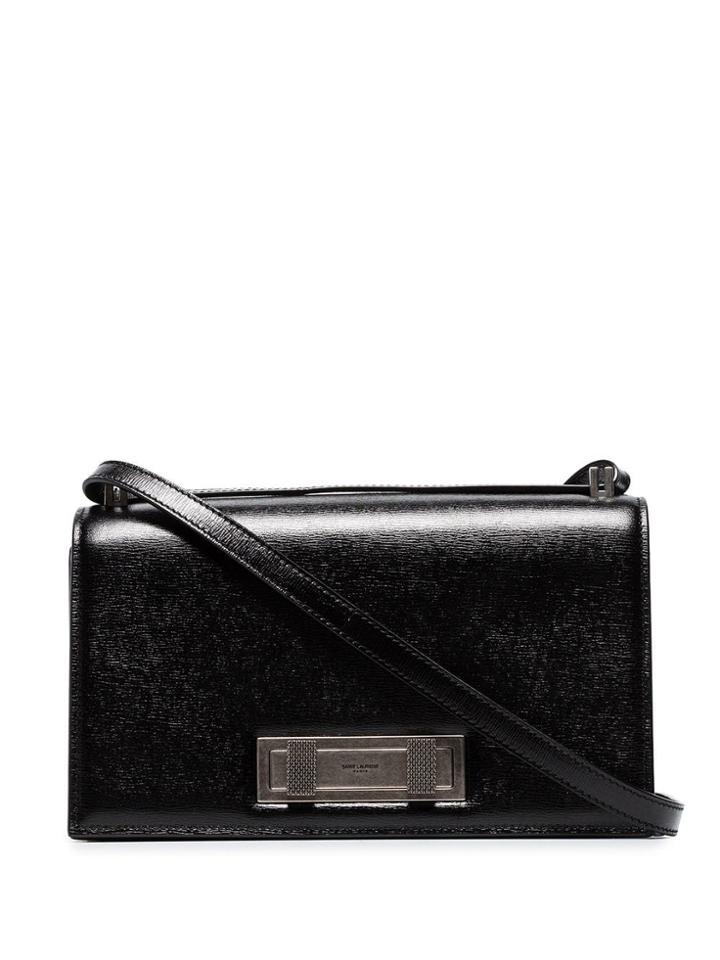 Saint Laurent Black Domino Medium Leather Shoulder Bag