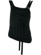 Giorgio Armani Pre-owned Hanging Fabric Detailed Top - Black