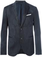 Neil Barrett Line Detail Suit Jacket, Men's, Size: 48, Blue, Polyester/spandex/elastane/virgin Wool