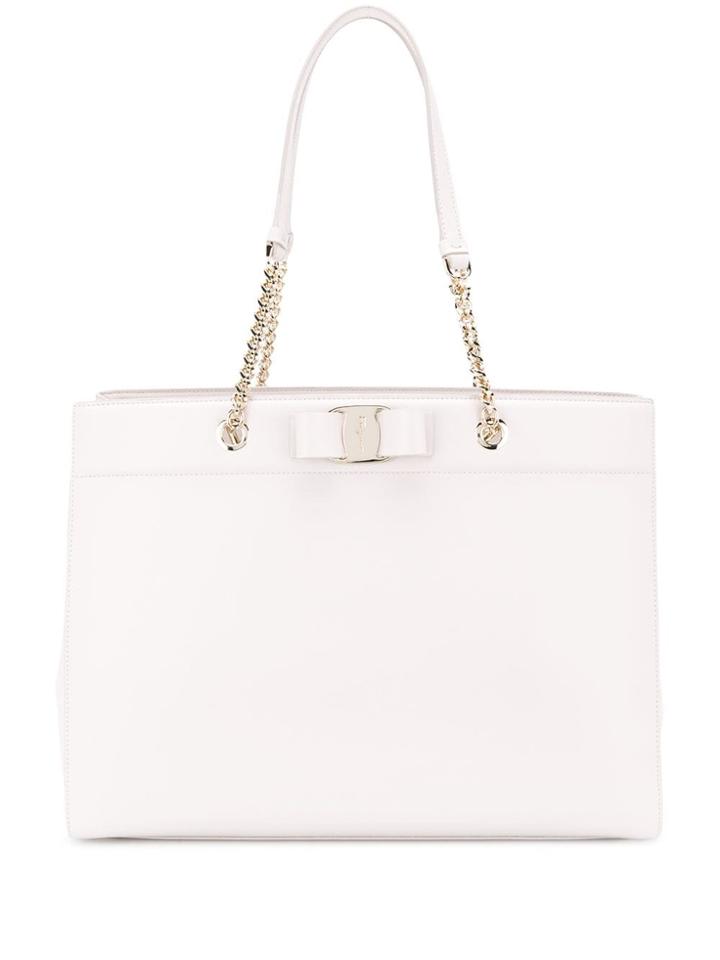 Salvatore Ferragamo Vara Bow Tote Bag - Neutrals