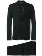 Dolce & Gabbana Formal Suit, Men's, Size: 48, Black, Cotton/spandex/elastane/viscose/virgin Wool