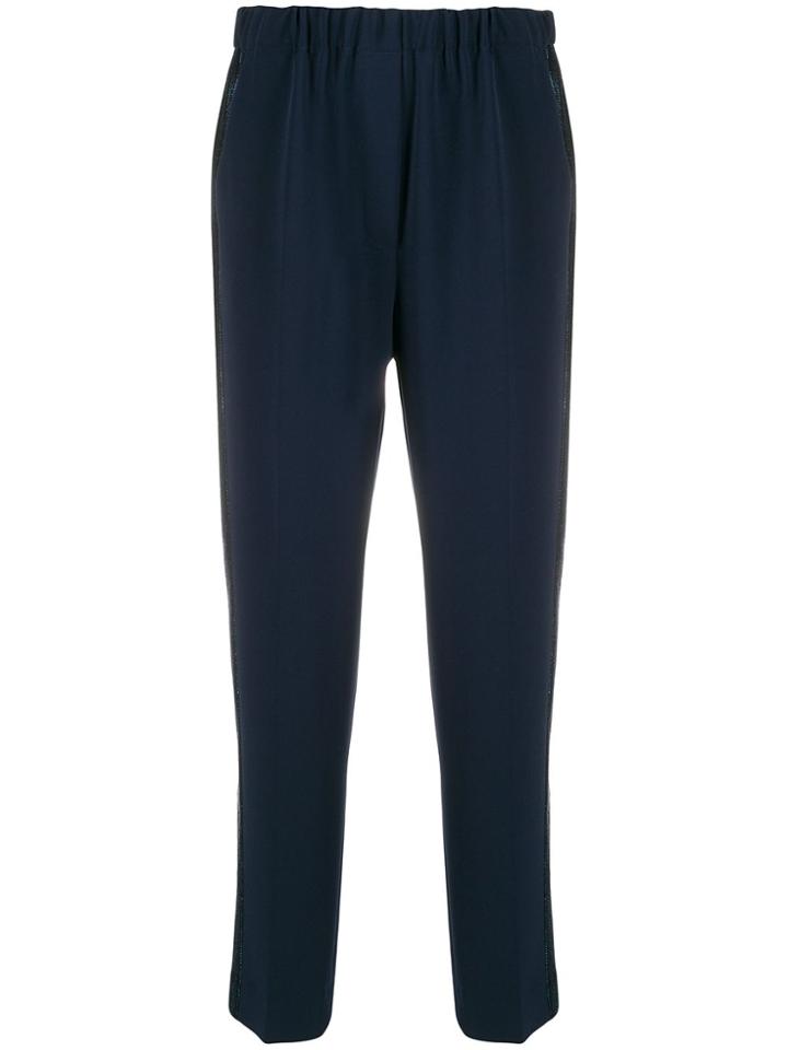 Antonelli Contrast Side Stripe Trousers - Blue