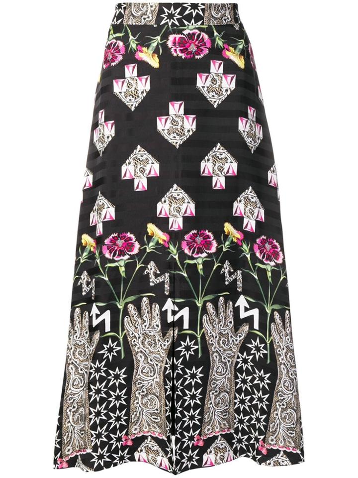 Temperley London Geometric Print Skirt - Black