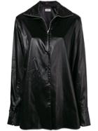 Lemaire Shiny Oversized Zip Shirt - Black