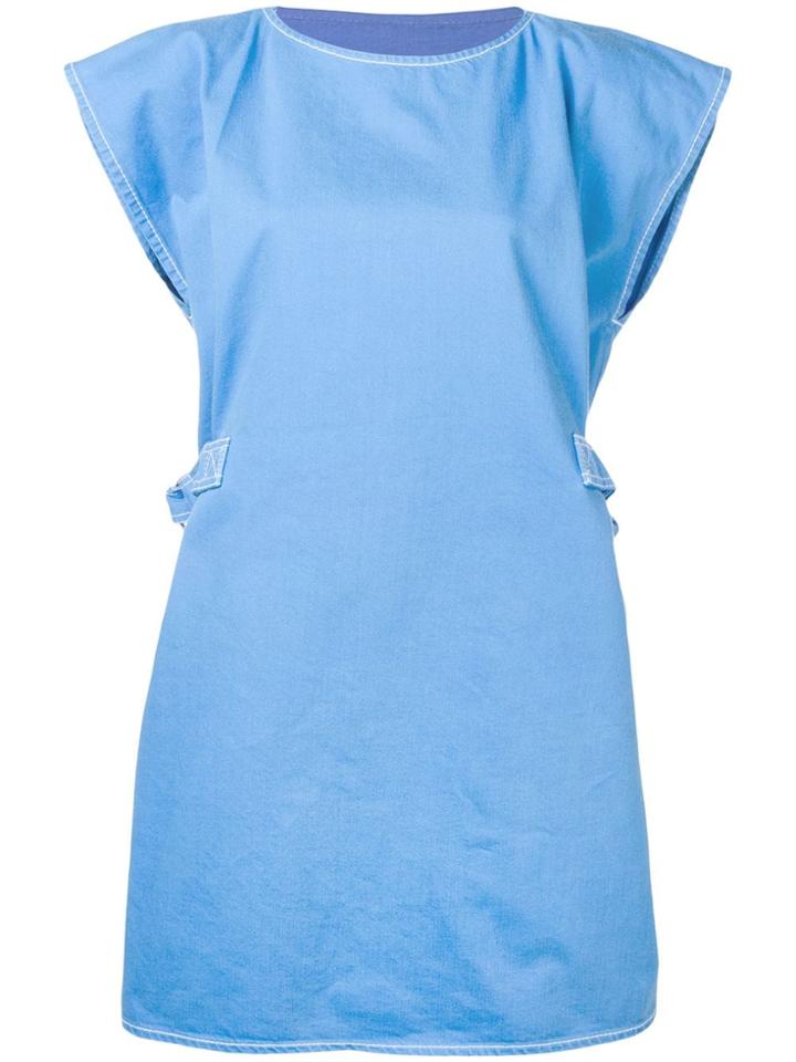 Mm6 Maison Margiela Cap Sleeve Shift Dress - Blue