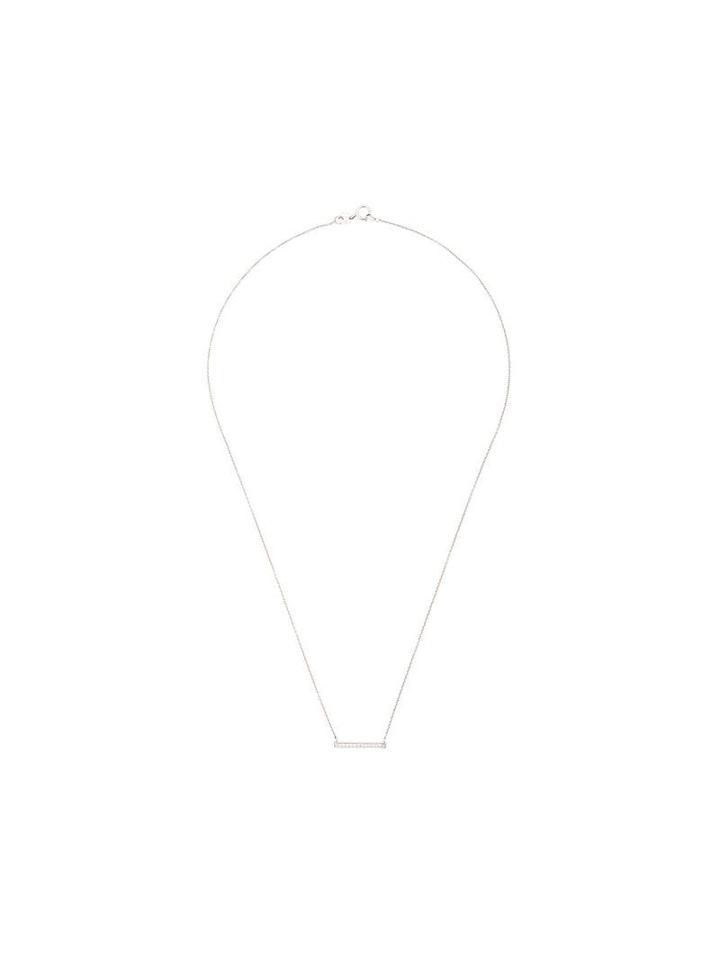 Dana Rebecca 14kt White Gold Sylvie Rose Diamond Bar Necklace -