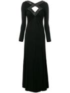 Emilio Pucci Embroidered Cut-out Evening Dress - Black