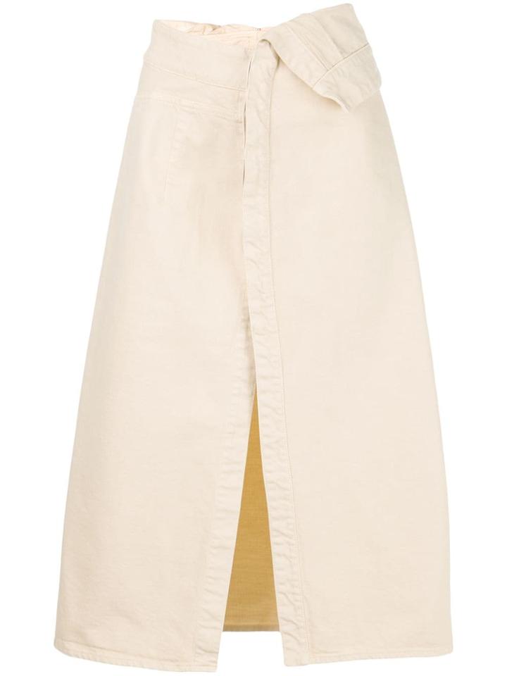 Jacquemus Jean Folded Panel Skirt - Neutrals