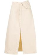 Jacquemus Jean Folded Panel Skirt - Neutrals
