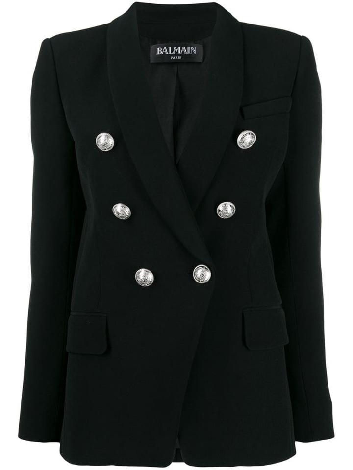 Balmain Fitted Buttoned Jacket - Black