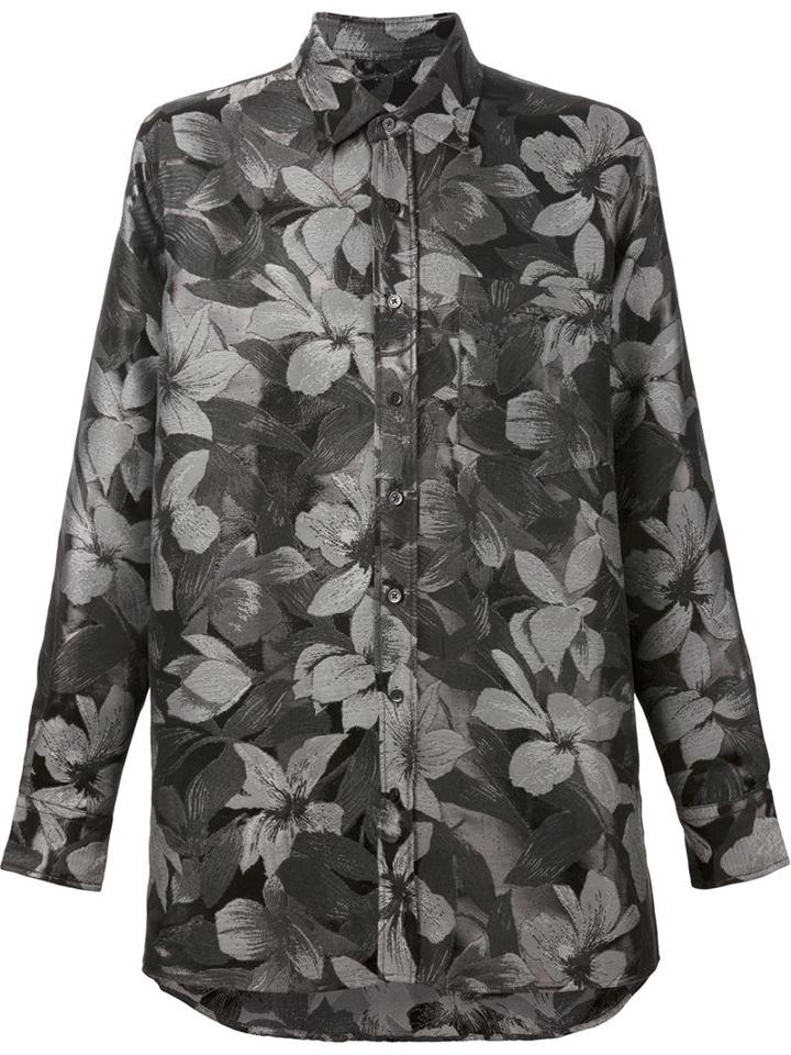 Ami Alexandre Mattiussi Floral Print Oversized Shirt