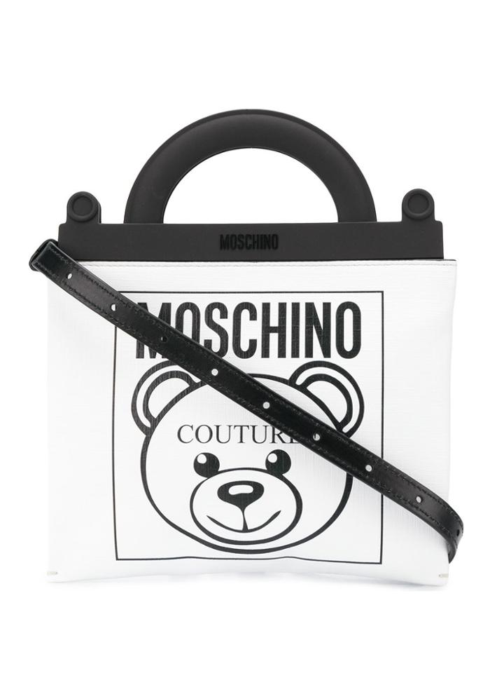 Moschino Teddy Label Tote Bag - White