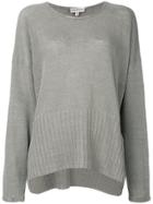 Giorgio Armani Vintage Loose Fit Slit Jumper - Grey