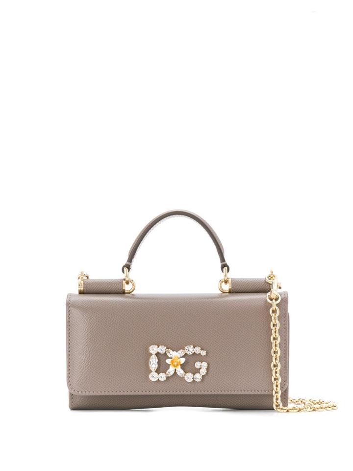 Dolce & Gabbana Mini Sicily Shoulder Bag - Grey
