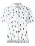 Kenzo Cactus Shirt, Women's, Size: 40, White, Cotton/spandex/elastane