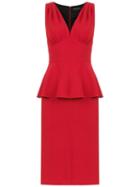 Reinaldo Lourenço Peplum Waist Dress - Red