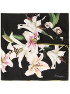 Dolce & Gabbana Lily Print Foulard - Black