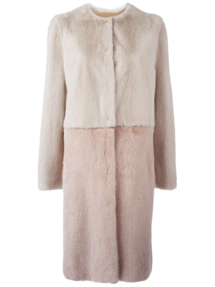 Liska Mink Fur Coat - Nude & Neutrals