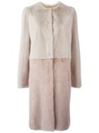 Liska Mink Fur Coat - Nude & Neutrals