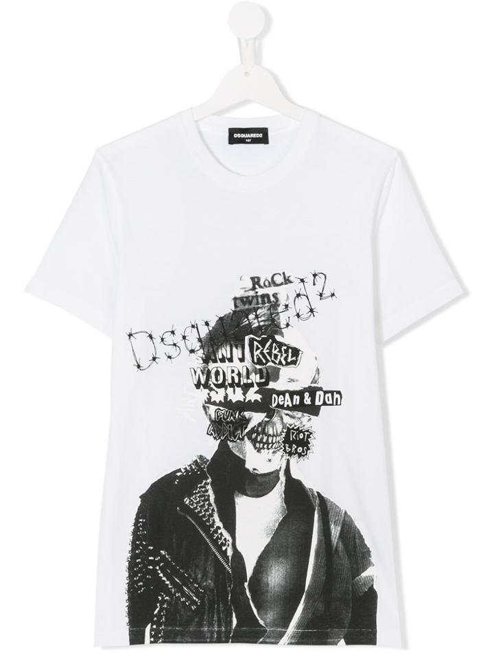 Dsquared2 Kids Graphic Print T-shirt - White
