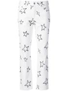 Être Cécile Straight Star Print Jeans - White