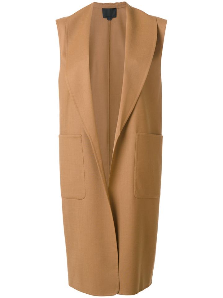 Alexander Wang Shawl Collar Gilet - Nude & Neutrals