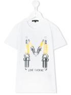 Frankie Morello Kids - Love Machine T-shirt - Kids - Cotton - 5 Yrs, White