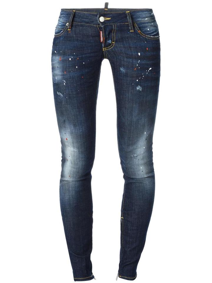 Dsquared2 'skinny' Jeans, Women's, Size: 42, Blue, Cotton/spandex/elastane