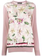 Dolce & Gabbana Lily Print Jumper - Pink