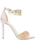 Monique Lhuillier Glitter Sandals - Nude & Neutrals