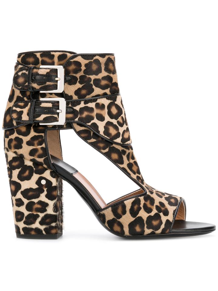 Laurence Dacade Rush Leopard Print Sandals - Brown