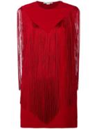 Stella Mccartney Fringed Mini Dress - Red