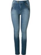 Andrea Marques Mid-rise Skinny Jeans, Women's, Size: 42, Blue, Cotton/spandex/elastane
