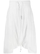 Army Of Me Slouchy Drop-crotch Shorts - White