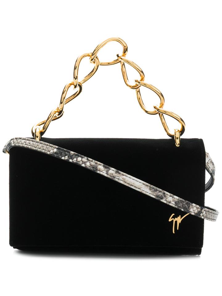Giuseppe Zanotti Design Chunky Chain Clutch Bag - Black