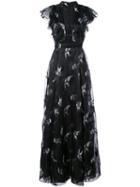 Bird Embroidered Gown Dress - Women - Silk/polyester/viscose - 6, Black, Silk/polyester/viscose, Christian Siriano