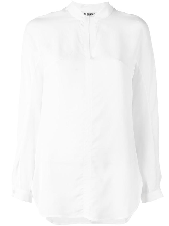 Dondup V-neck Blouse, Women's, Size: 40, White, Viscose/silk