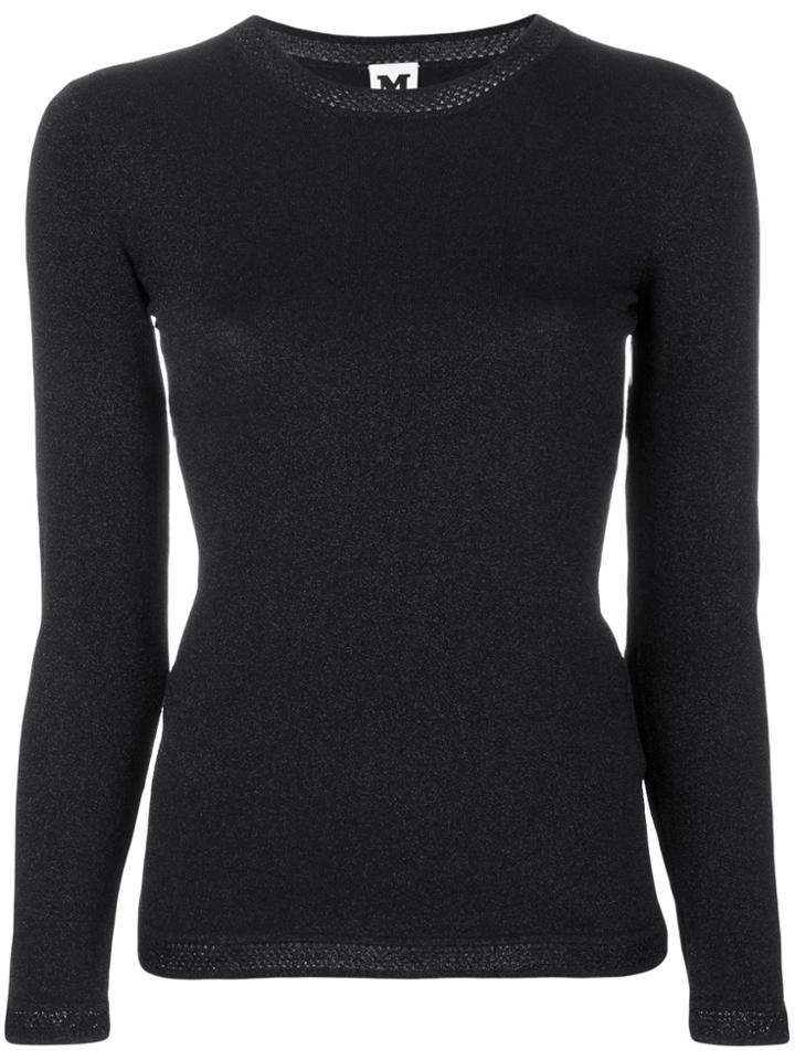 M Missoni Metallic Knitted Top - Black