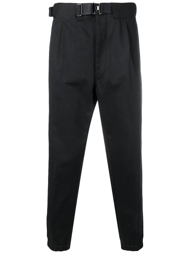 Emporio Armani Belted Trousers - Blue