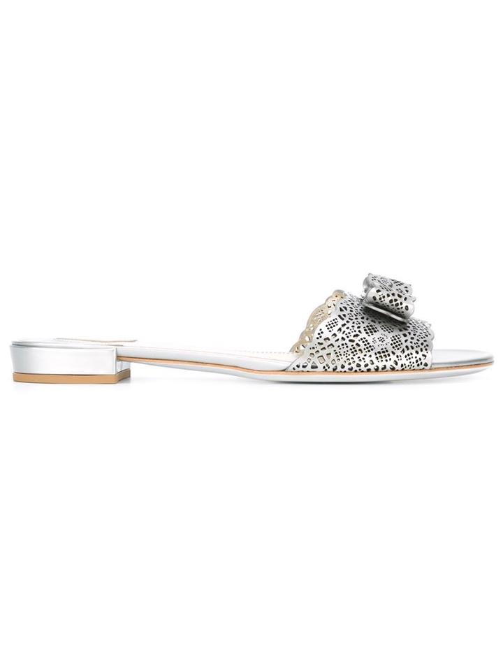 Salvatore Ferragamo 'gil' Laser Cut Sandals