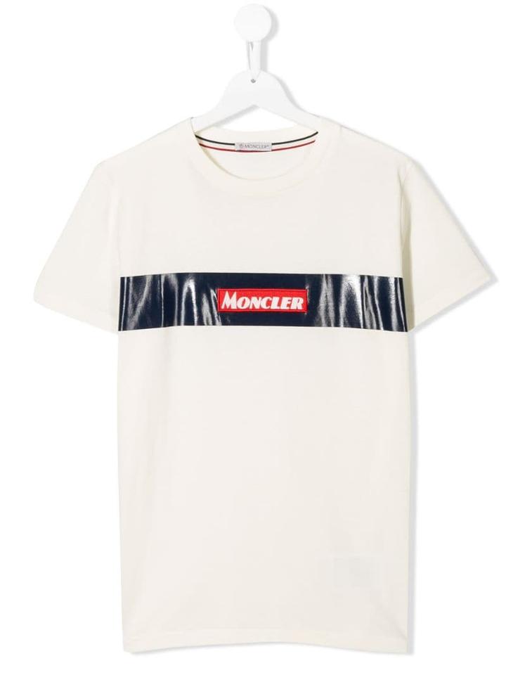 Moncler Kids Branded T-shirt - White
